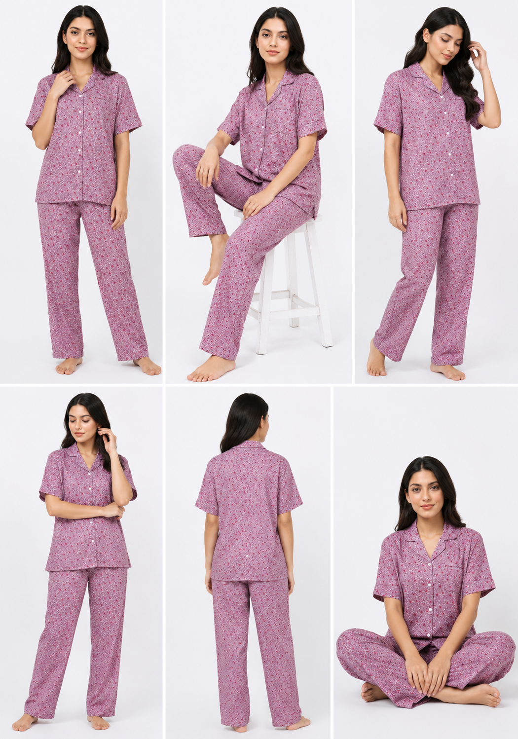 Linen Pajama Suit – Rosy Bloom